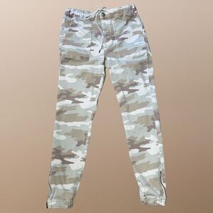 AE Aerie Double Pocket Utility Pant Jogger Tan Camouflage Size 8 R #77